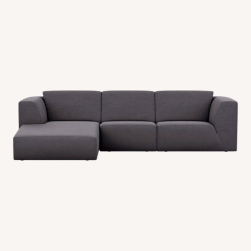 Used EQ3 Morten Dark Grey 4-Seat Sectional Sofa for sale on AptDeco
