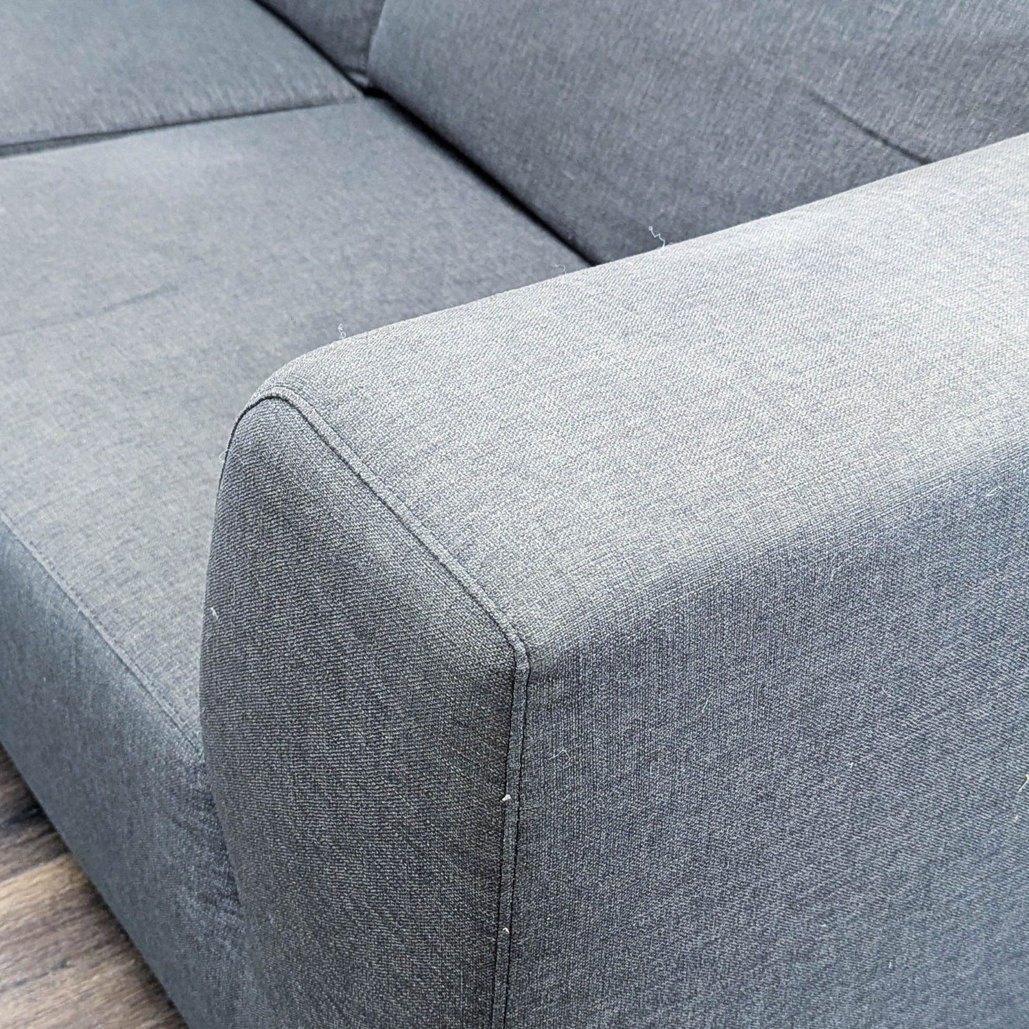 EQ3 Morten Dark Grey 4-Seat Sectional Sofa - image-4