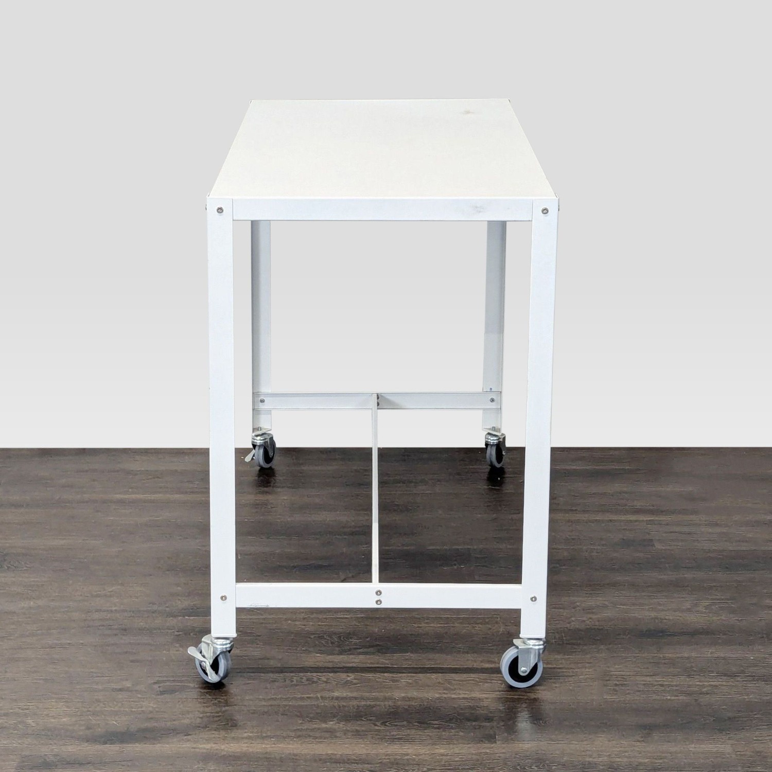 CB2 Go Kart White Modern Rolling Desk  - image-2