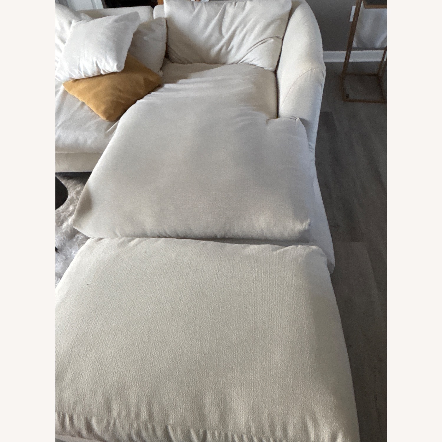 Valyou Furniture White Fabric 2 Piece Sectional - image-6