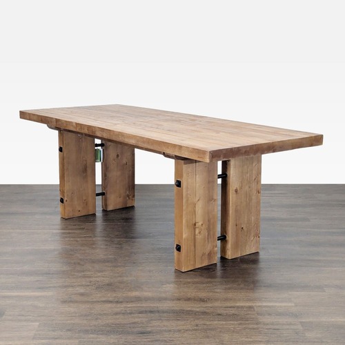 Used Pottery Barn Rustic Extendable Dining Table for sale on AptDeco