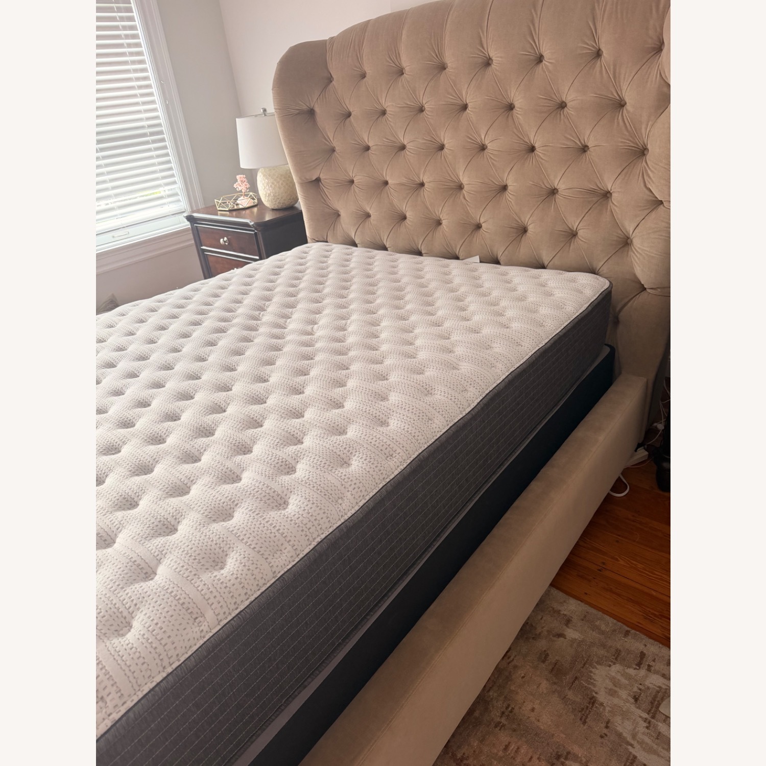 Arhaus Tufted Natural Fabric Queen Bed - image-3