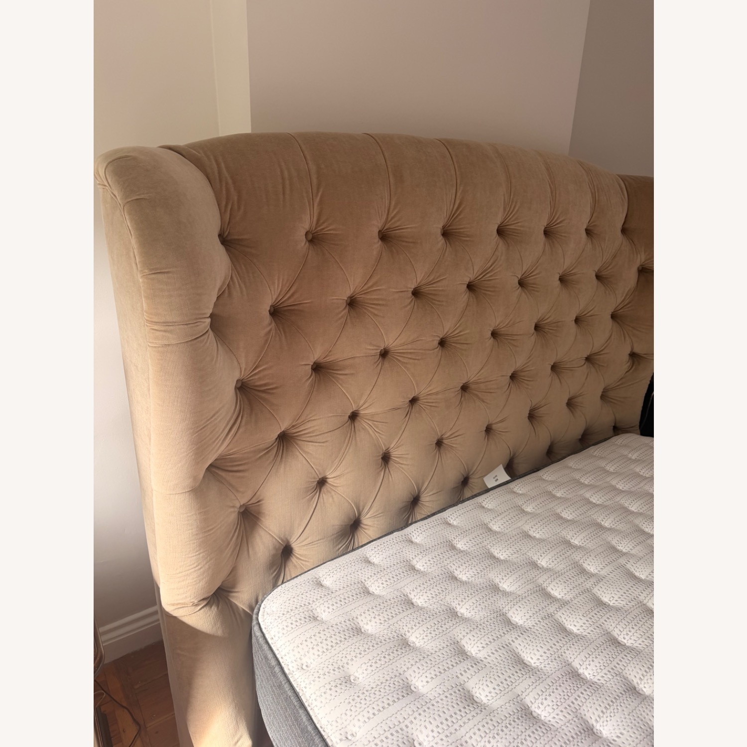 Arhaus Tufted Natural Fabric Queen Bed - image-6