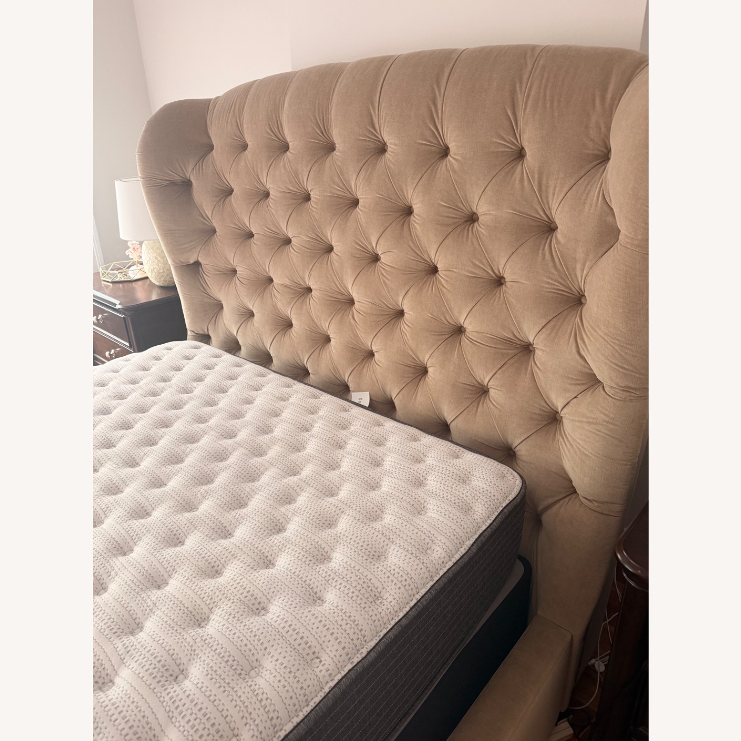Arhaus Tufted Natural Fabric Queen Bed - image-4