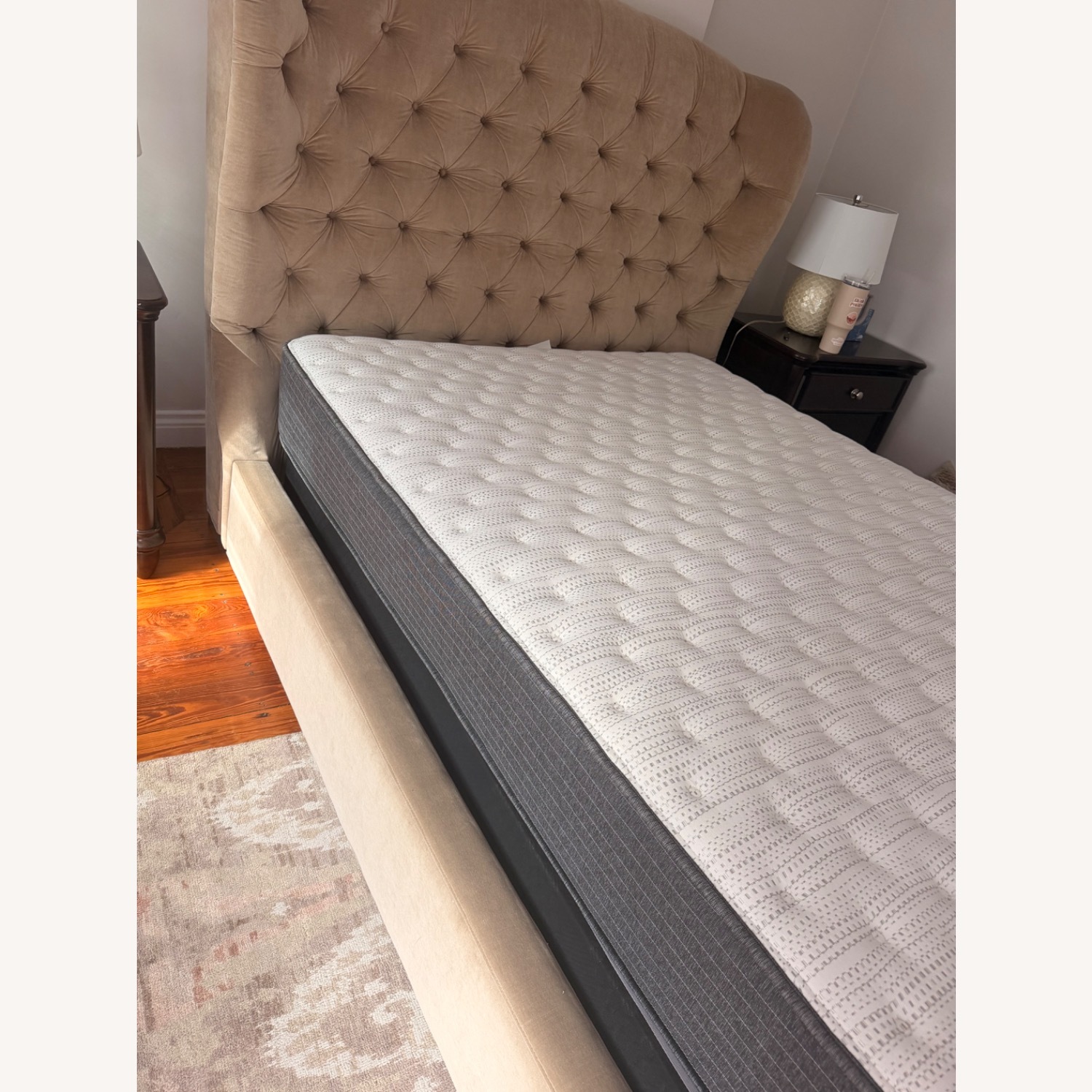 Arhaus Tufted Natural Fabric Queen Bed - image-5
