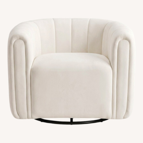 Used Deria 30.5'' W Velvet Swivel Barrel Chair for sale on AptDeco