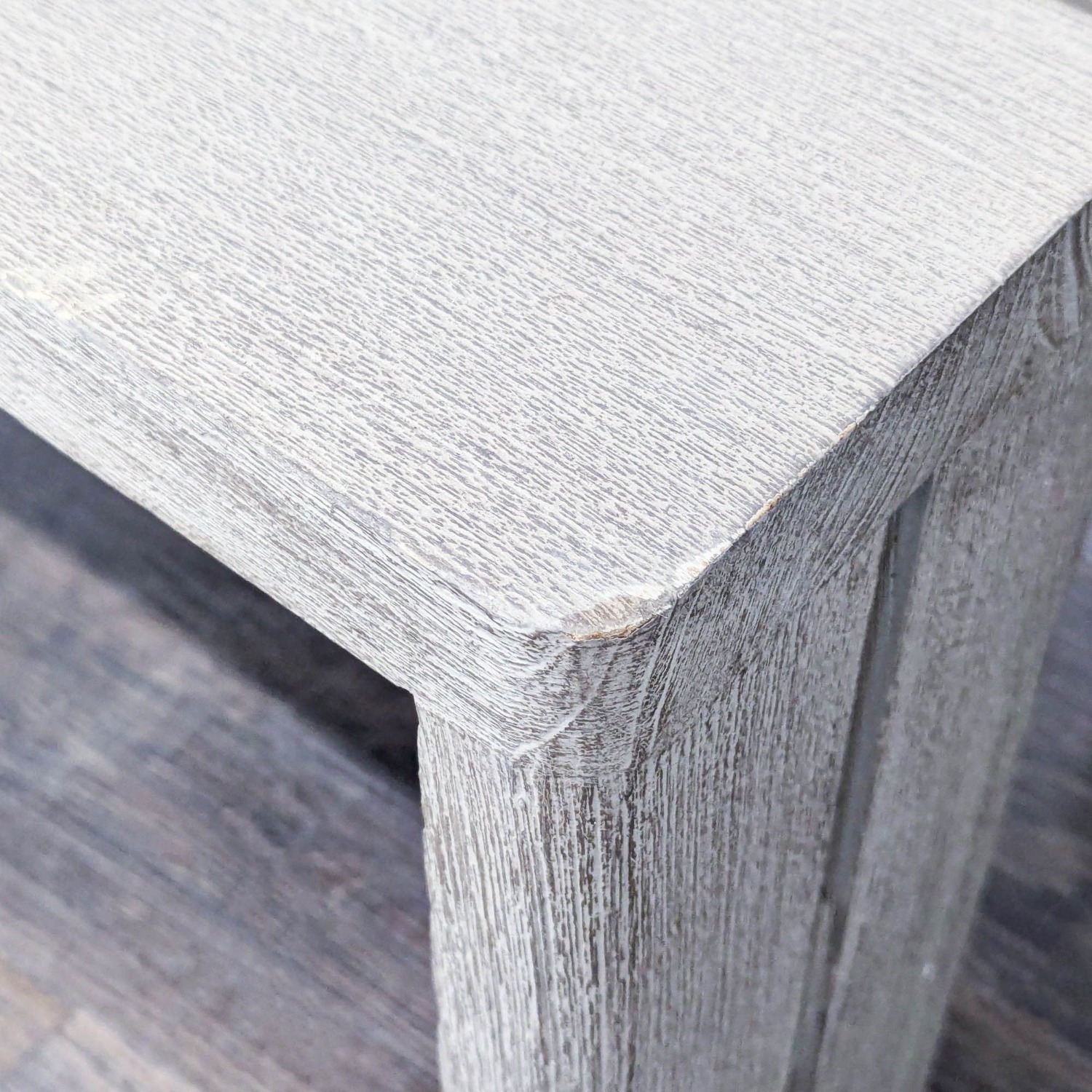 Restoration Hardware Matira Modern Gray Wood Table - image-1