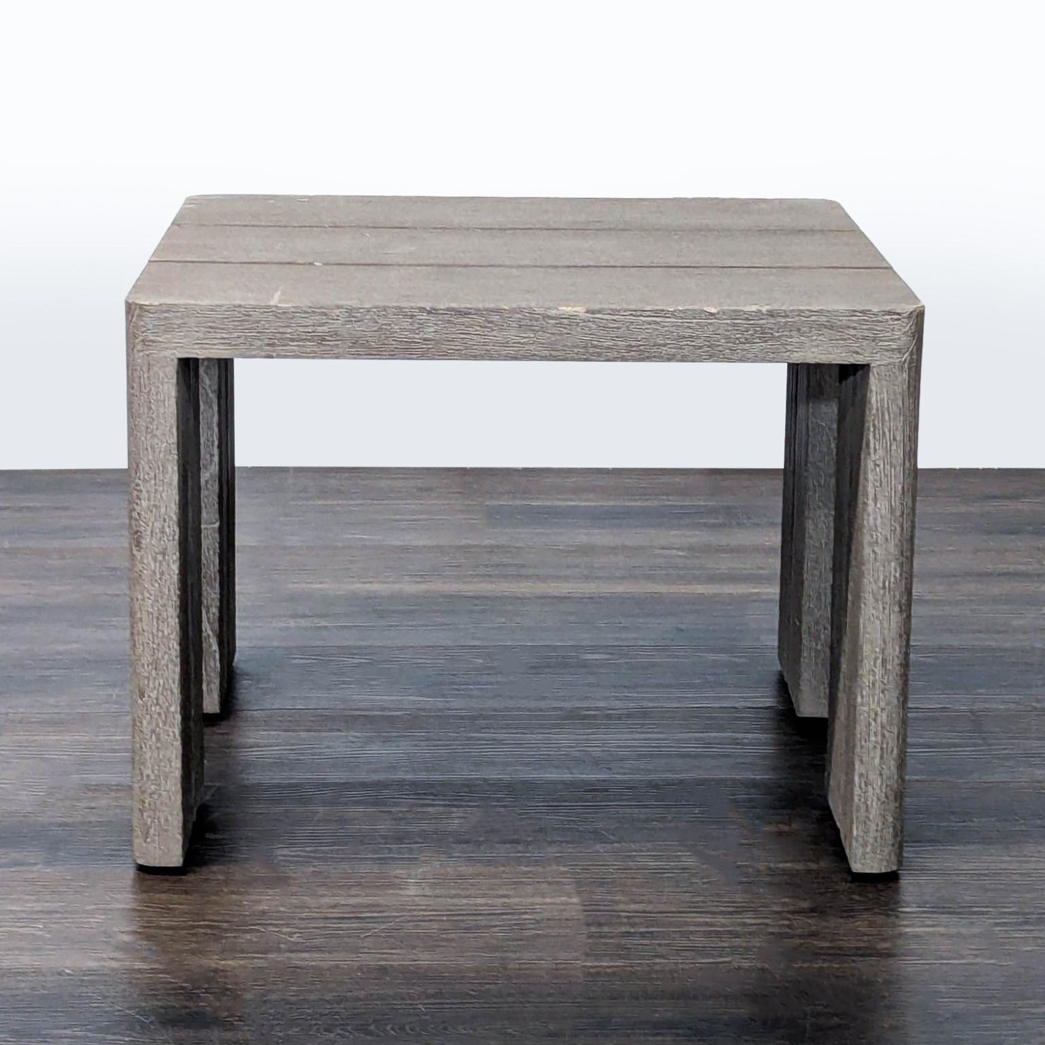 Restoration Hardware Matira Modern Gray Wood Table - image-3