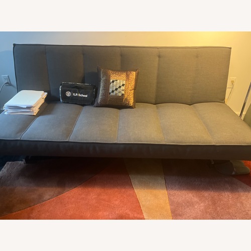 Used CB2 Dark Brown Fabric Futon for sale on AptDeco