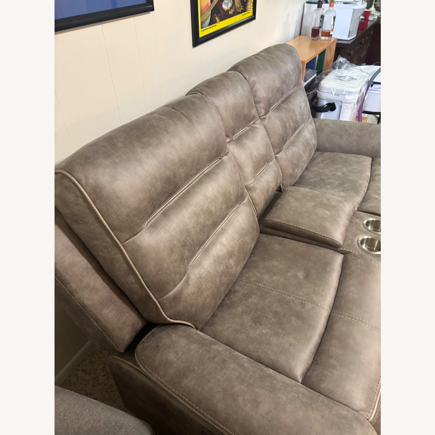 Marlo Furniture Light Gray Fabric 2 Seater Sofa - image-3