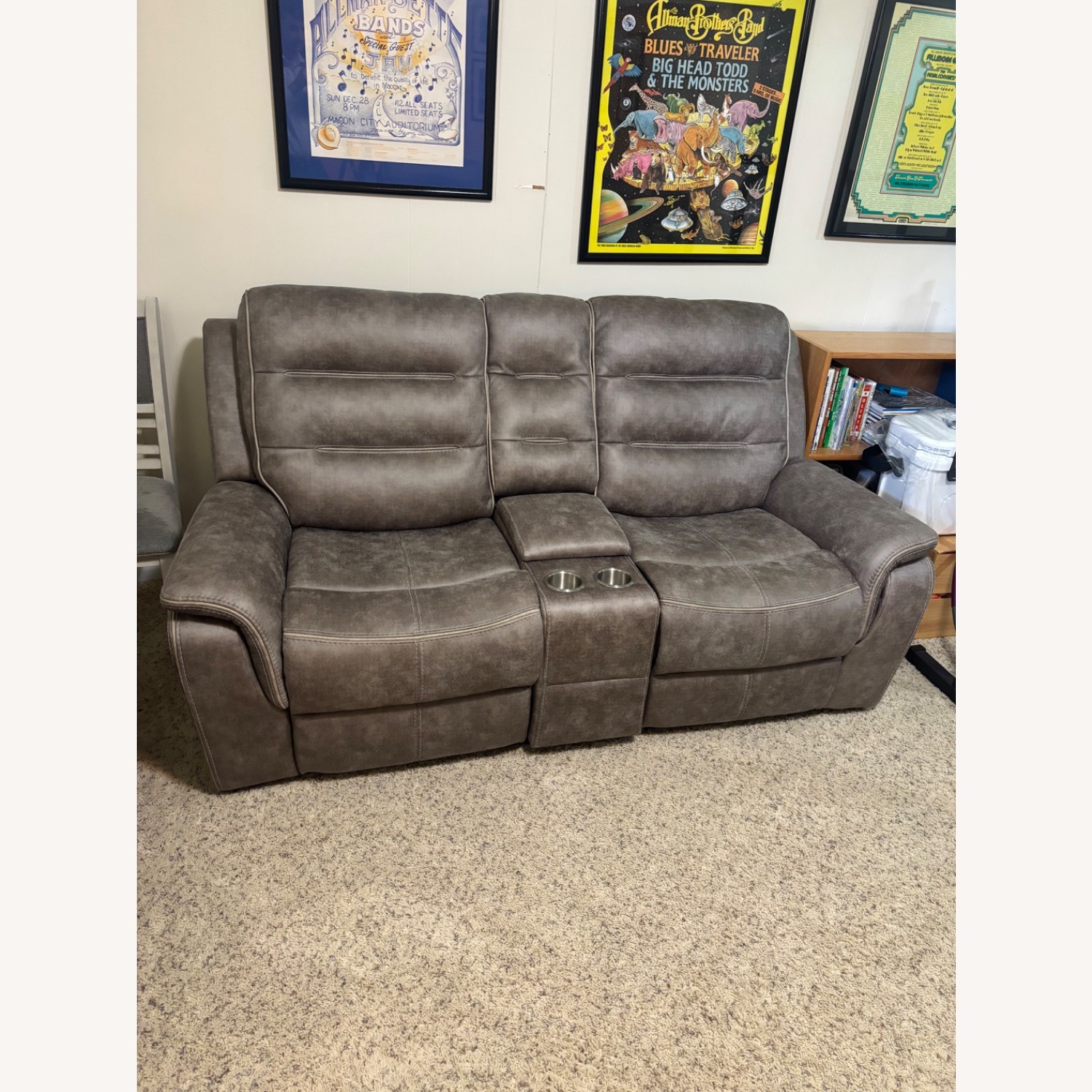 Marlo Furniture Light Gray Fabric 2 Seater Sofa - image-2