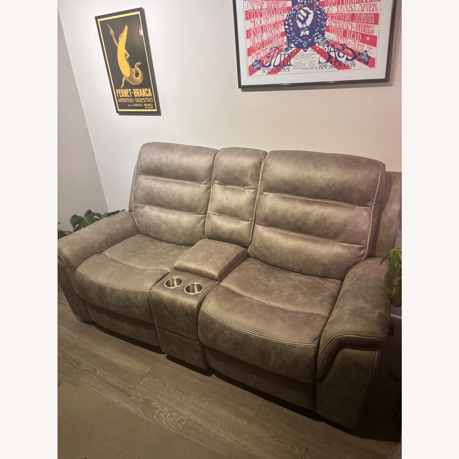 Marlo Furniture Light Gray Fabric 2 Seater Sofa - image-1