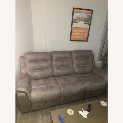Used Marlo Furniture  Light Gray Fabric 3+ Seater Sofa for sale on AptDeco