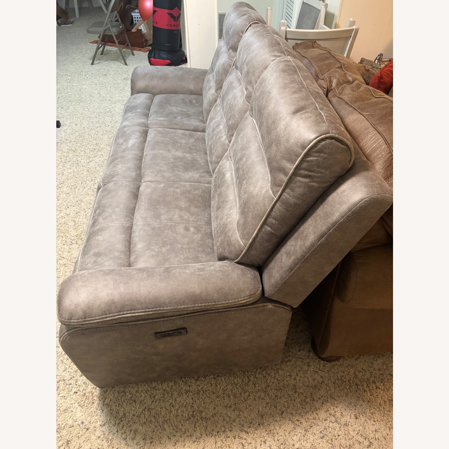 Marlo Furniture  Light Gray Fabric 3+ Seater Sofa - image-3