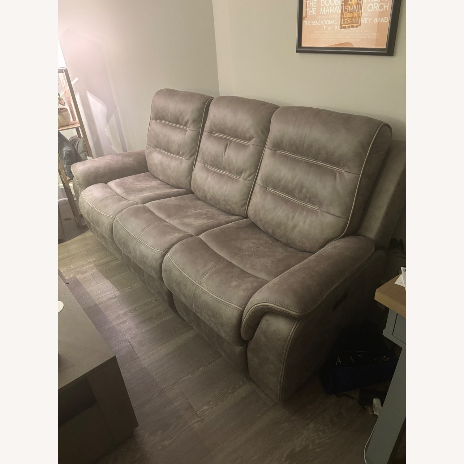 Marlo Furniture  Light Gray Fabric 3+ Seater Sofa - image-2