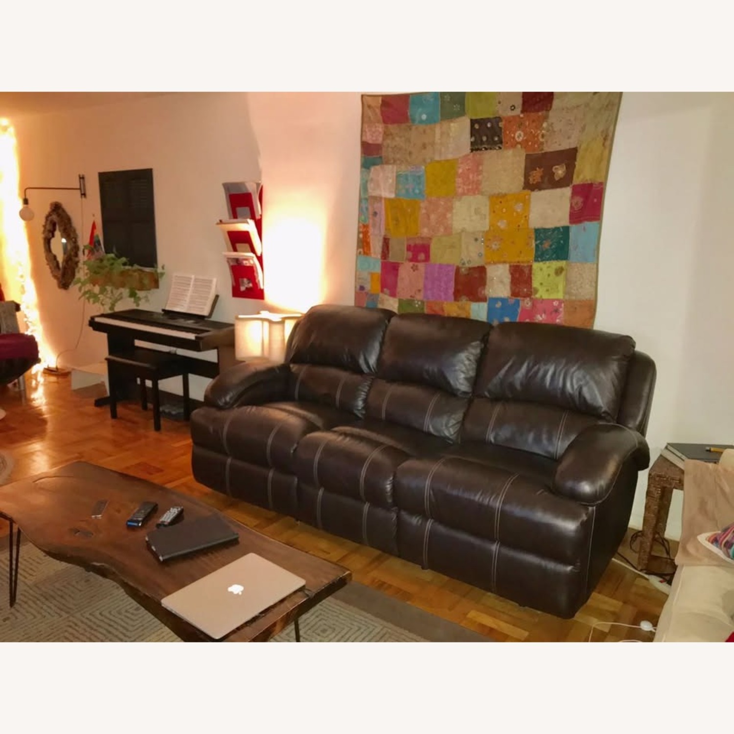 Leather Recliner Couch - image-1