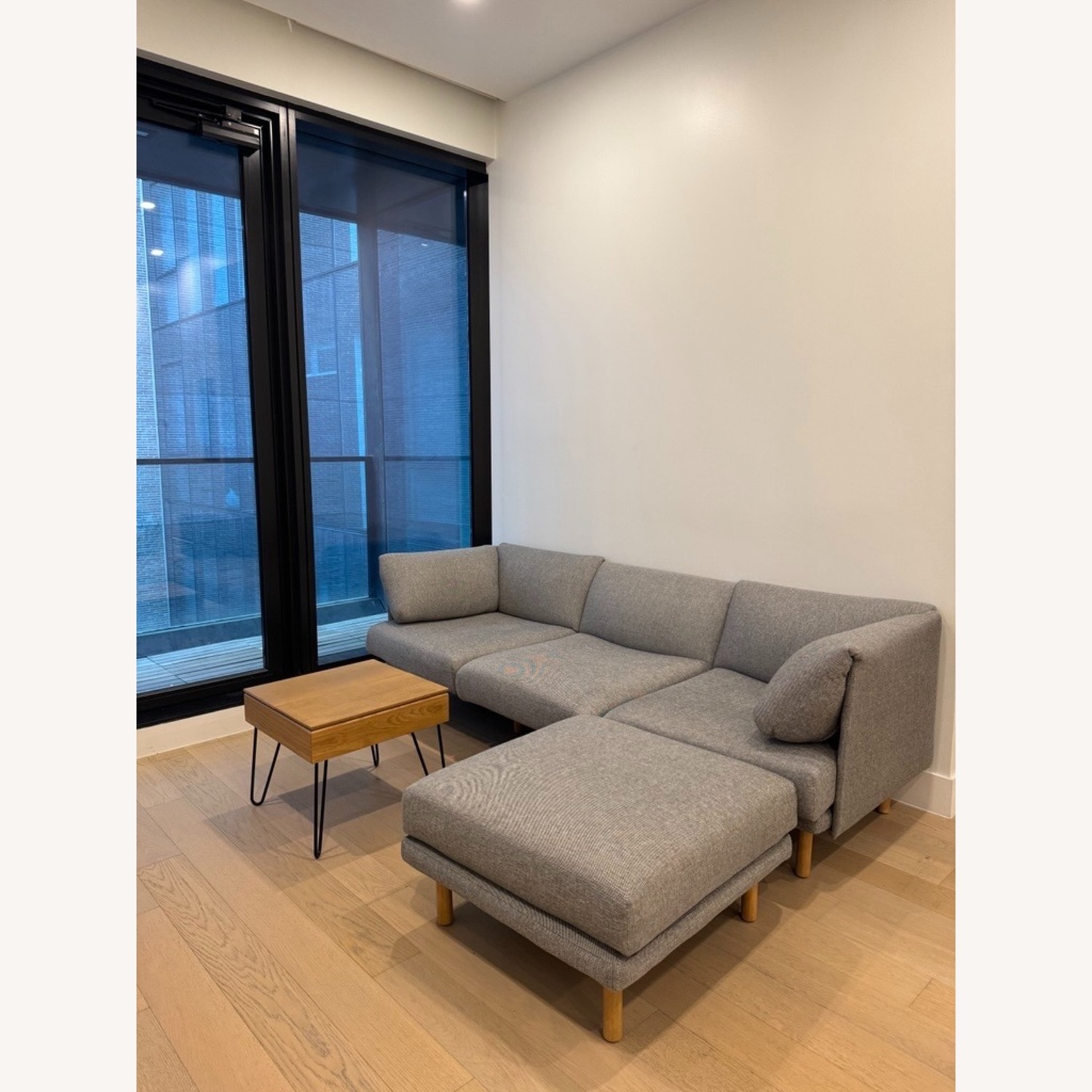 Burrow Range Light Gray Wood 3 Piece Sectional - image-1