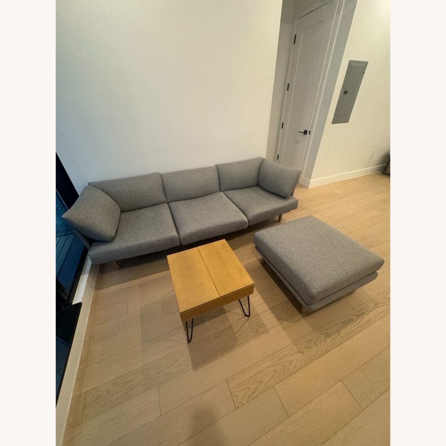 Burrow Range Light Gray Wood 3 Piece Sectional - image-2
