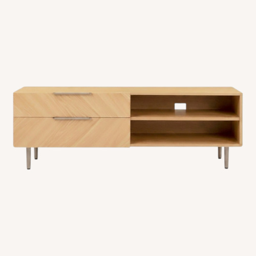 Used Article Nera 63" Low Media Unit - Oak for sale on AptDeco