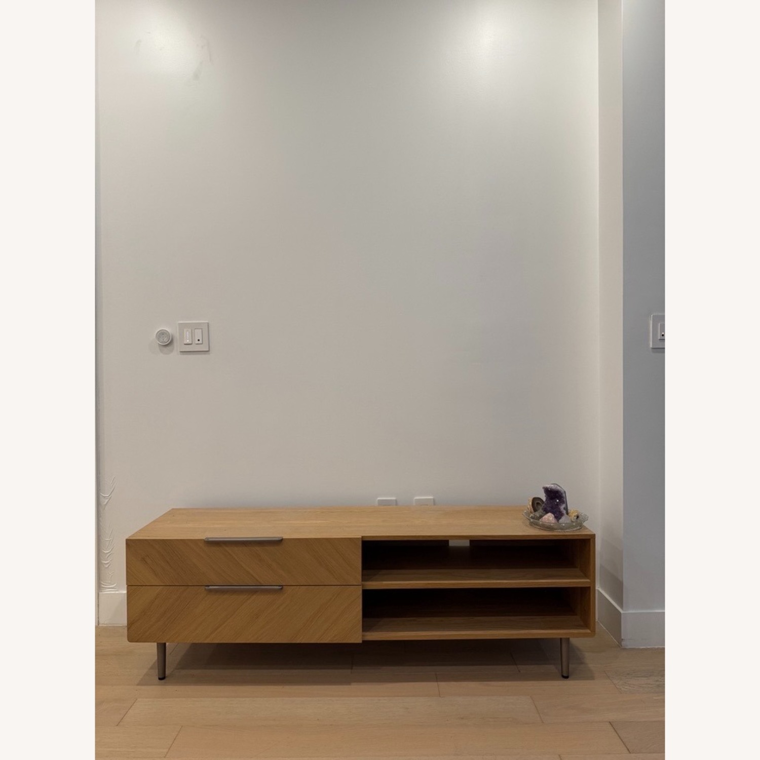 Article Nera 63" Low Media Unit - Oak - image-1