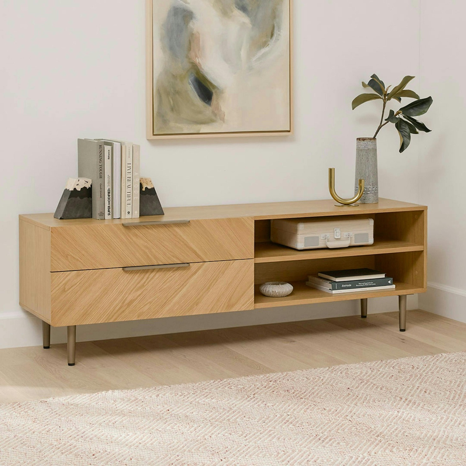 Article Nera 63" Low Media Unit - Oak - image-3