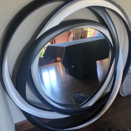 Used Coaster Silver/Black Contemporary Mirror for sale on AptDeco