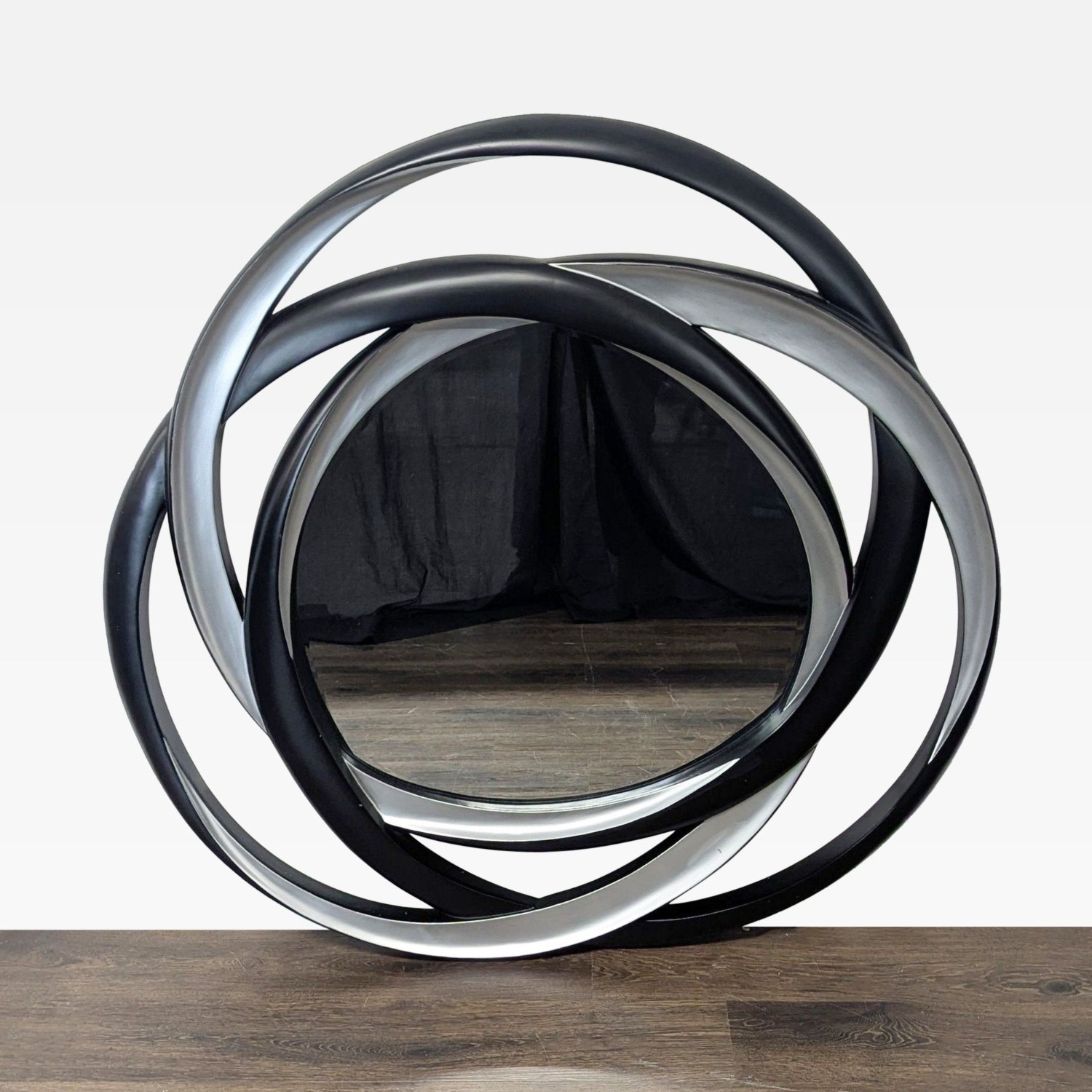 Coaster Silver/Black Contemporary Mirror - image-8