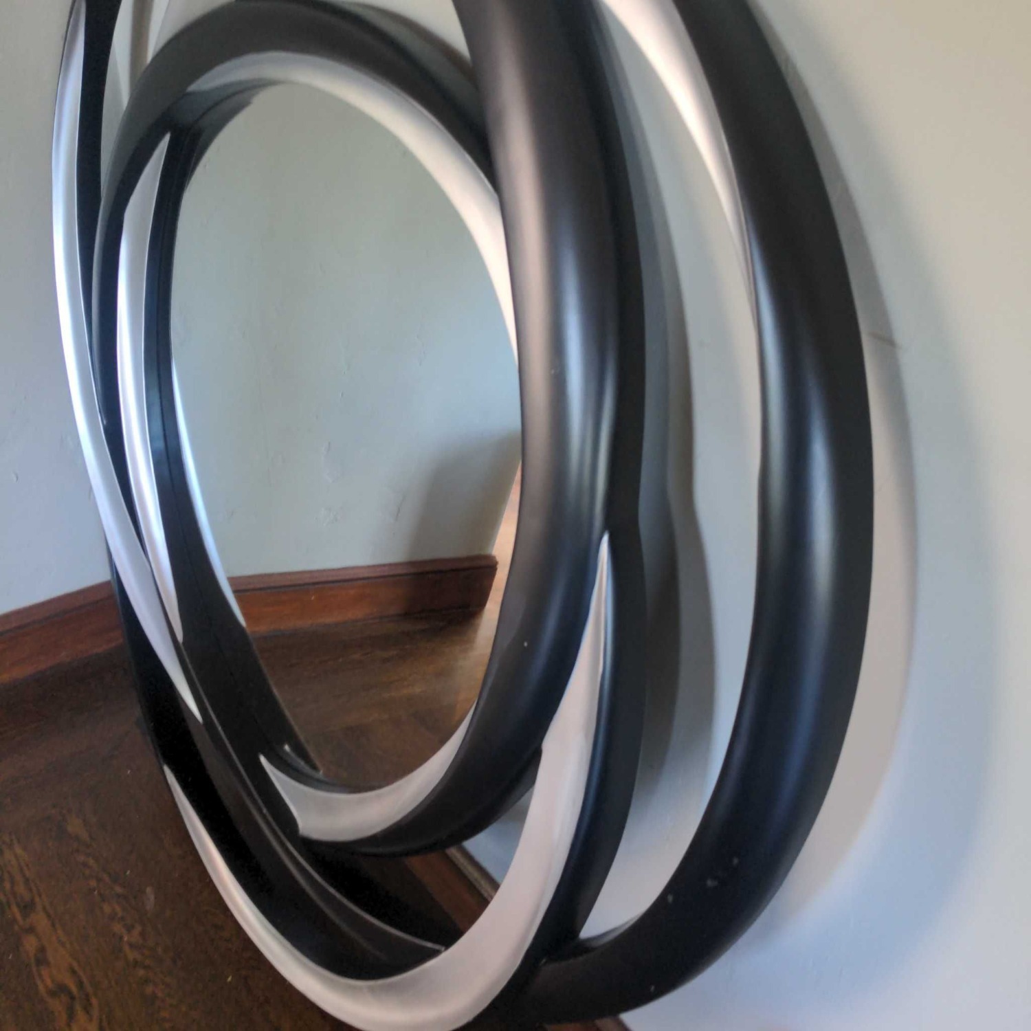 Coaster Silver/Black Contemporary Mirror - image-2