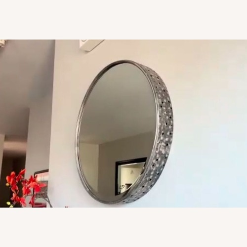 Used Uttermost Nova Round Metal Mirror for sale on AptDeco