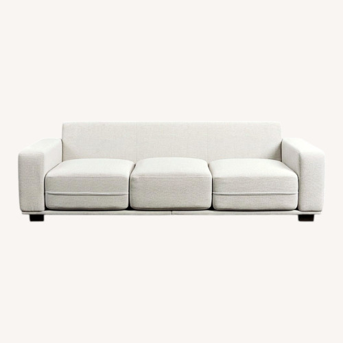 Used Amazon Natural Linen 3+ Seater Sofa for sale on AptDeco