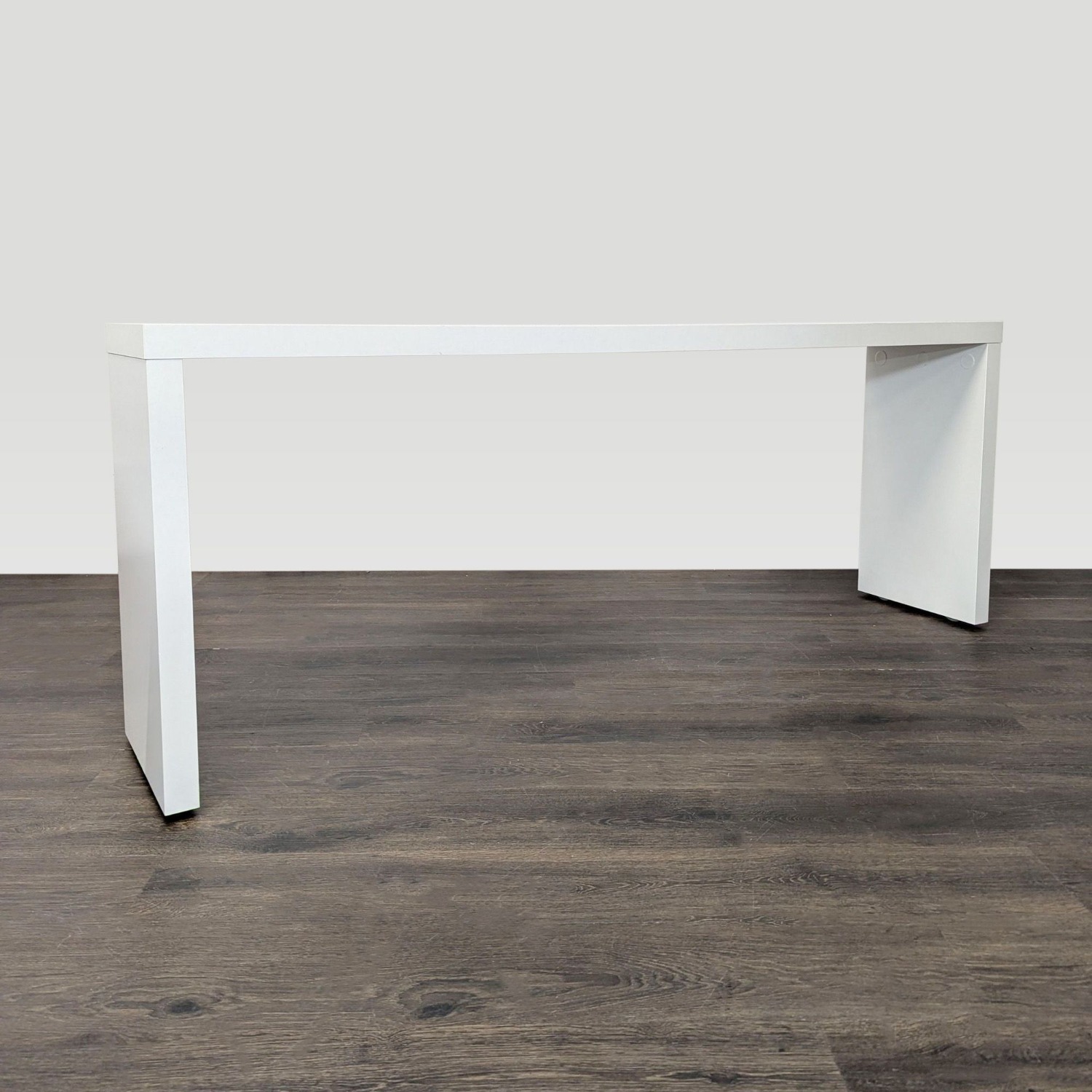 Wood Console Table in White Finish	 - image-3