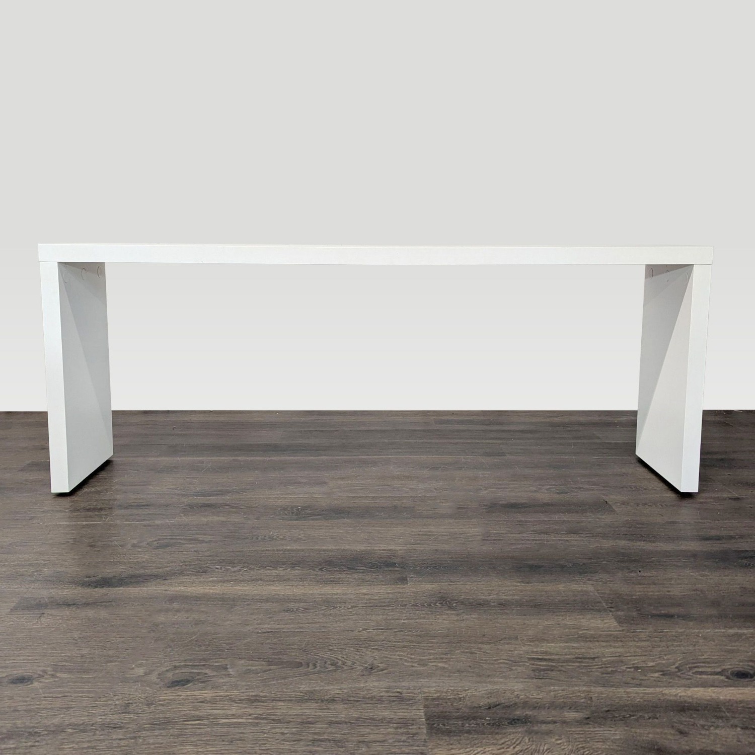 Wood Console Table in White Finish	 - image-8