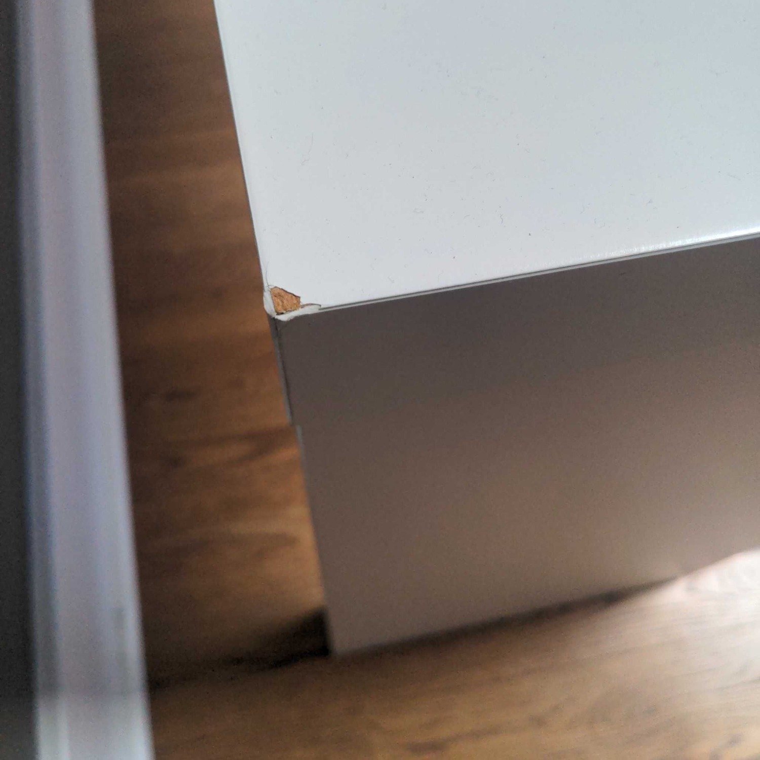 Wood Console Table in White Finish	 - image-2