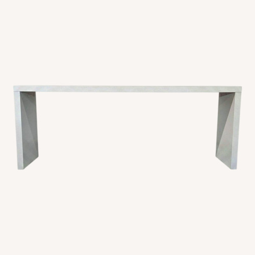 Used Wood Console Table in White Finish	 for sale on AptDeco