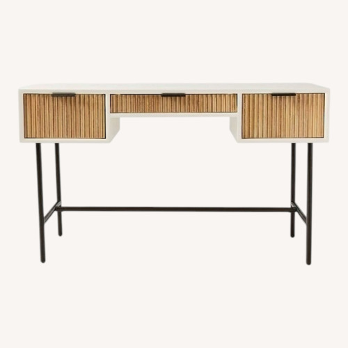 Used West Elm Quinn Modern Desk with Three Drawers  for sale on AptDeco