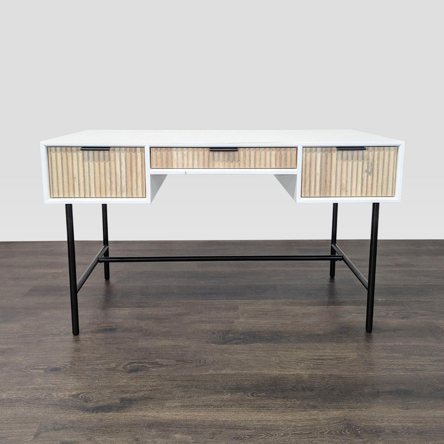 West Elm Quinn Modern Desk with Three Drawers  - image-9