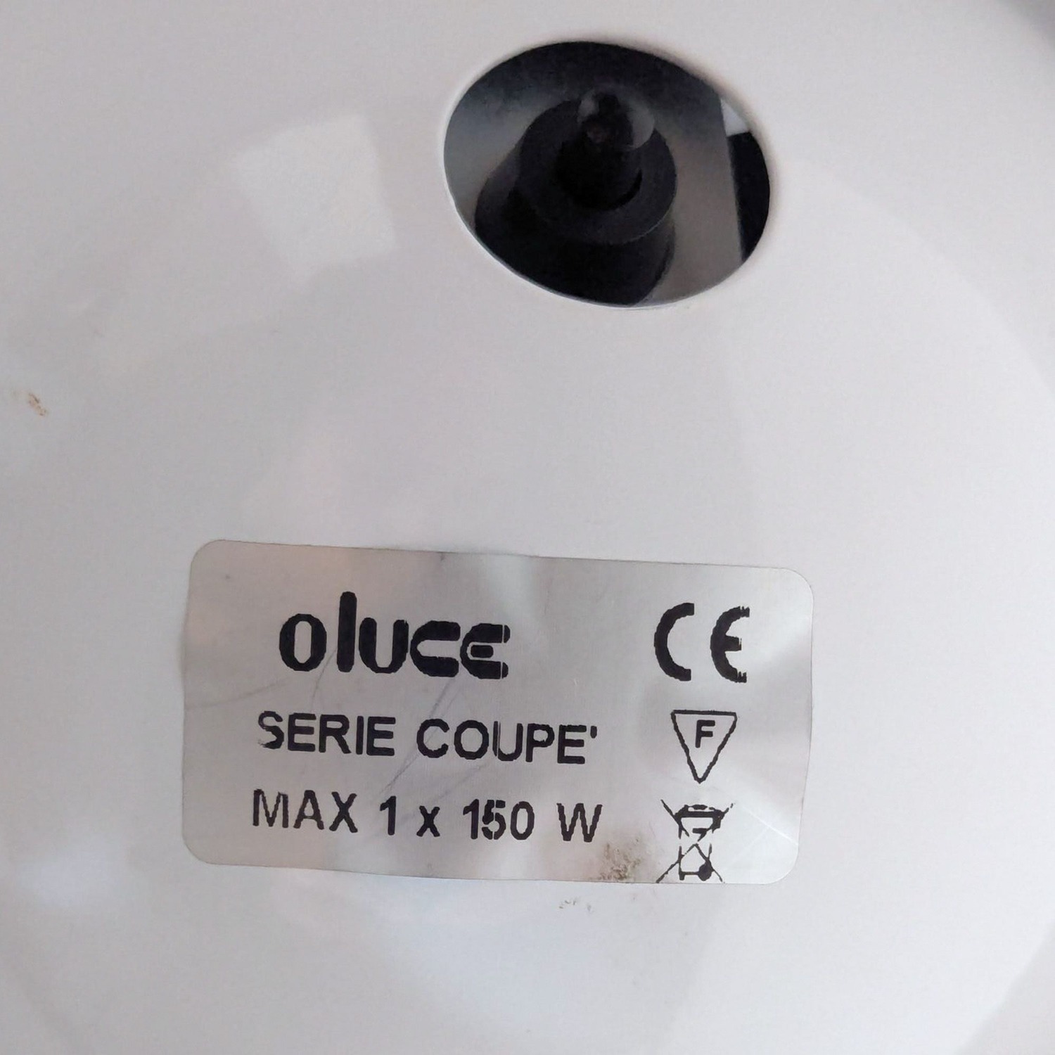 Oluce Coupe Modern Arc Floor Lamp with Black Dome  - image-5