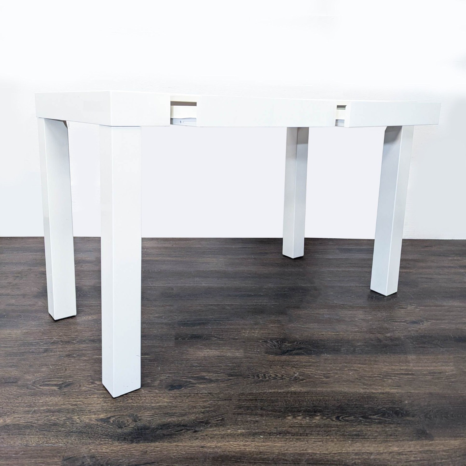 West Elm White Modern Desk with Sleek Minimalist - image-9