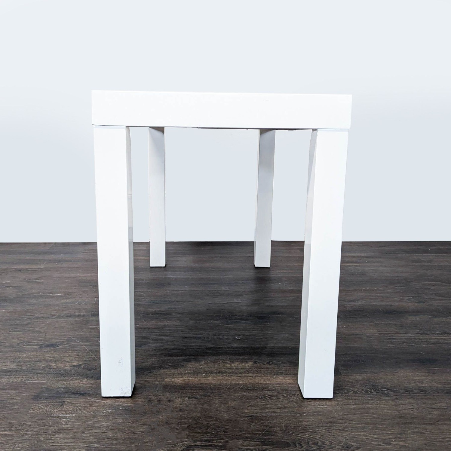 West Elm White Modern Desk with Sleek Minimalist - image-7