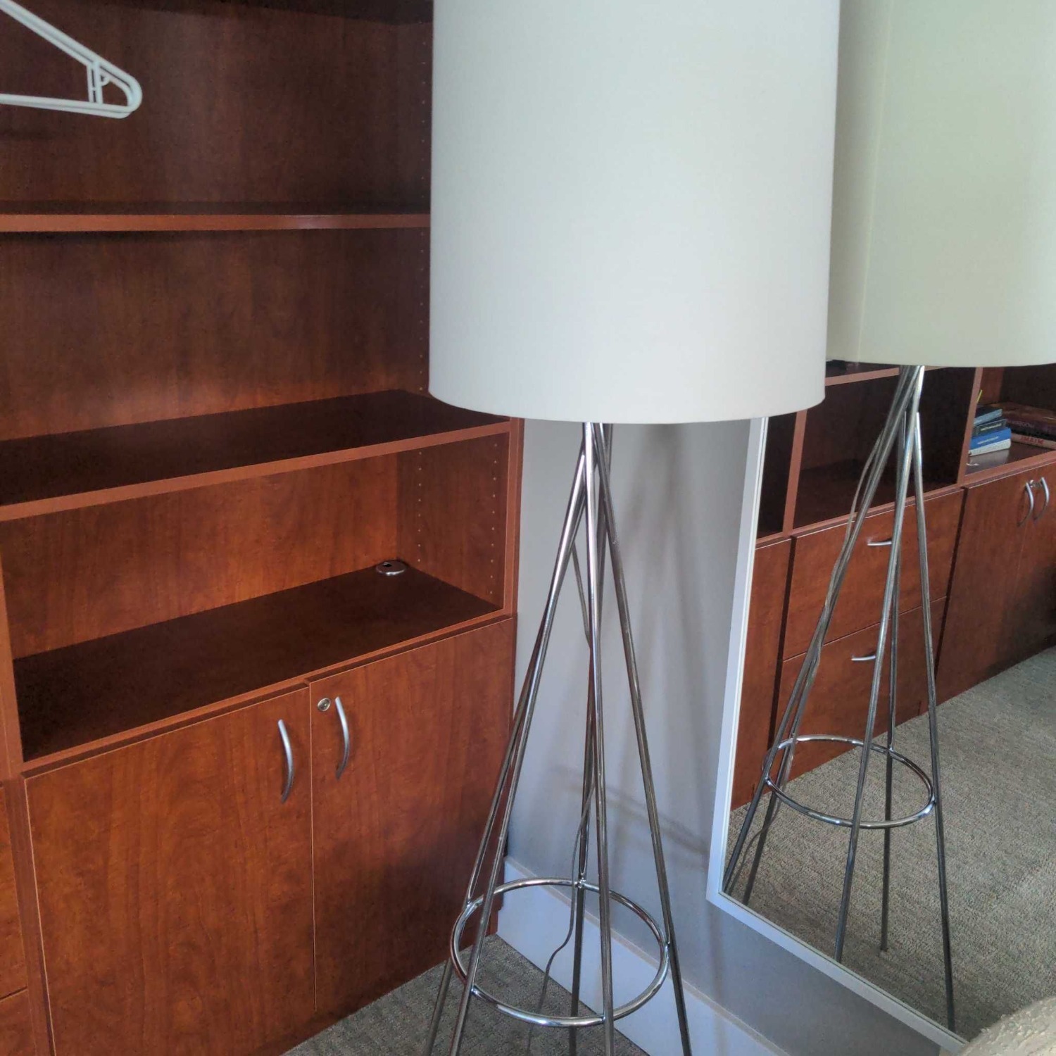 Modern Tripod Floor Lamp with White Shade  - image-2