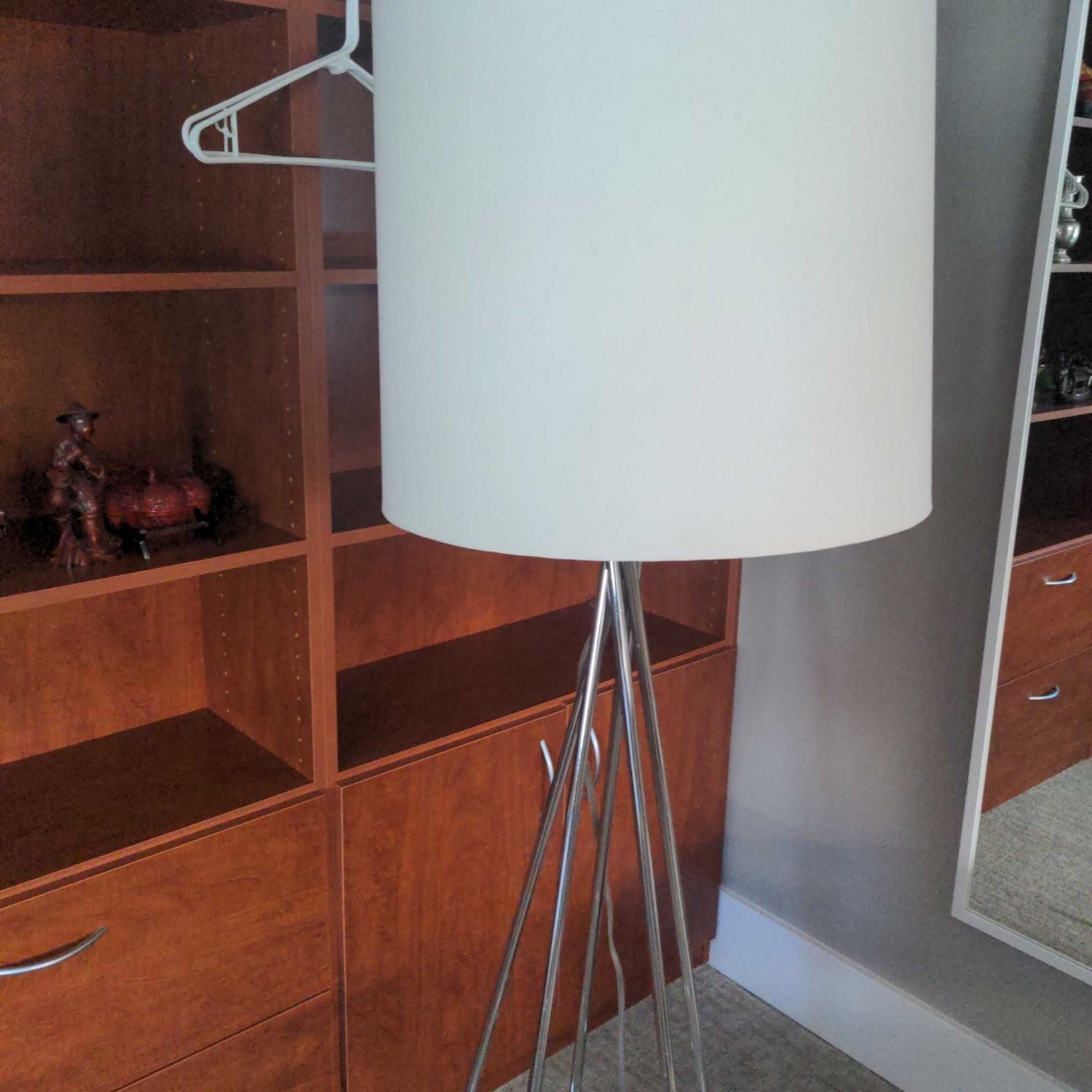 Modern Tripod Floor Lamp with White Shade  - image-1