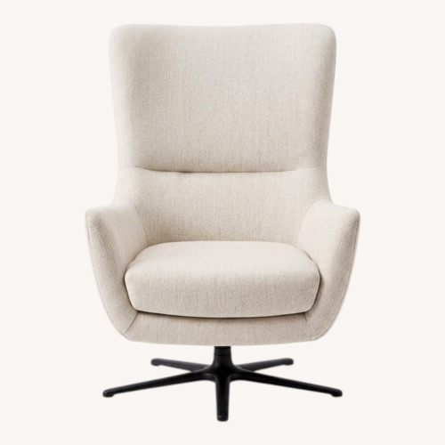 Used Article Agga White Fabric Accent Chair for sale on AptDeco