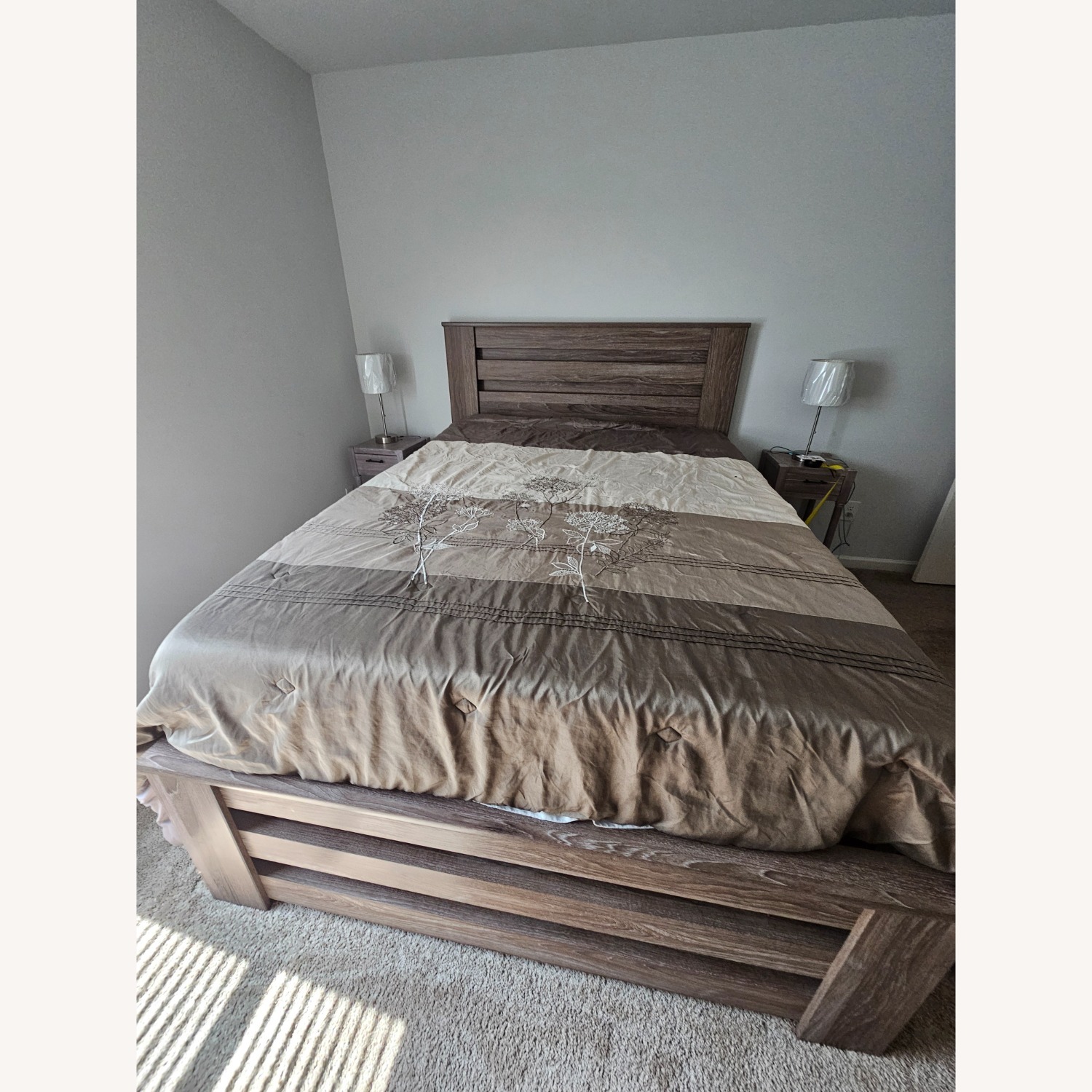 Ashley Furniture Light Gray Queen Bed - image-1