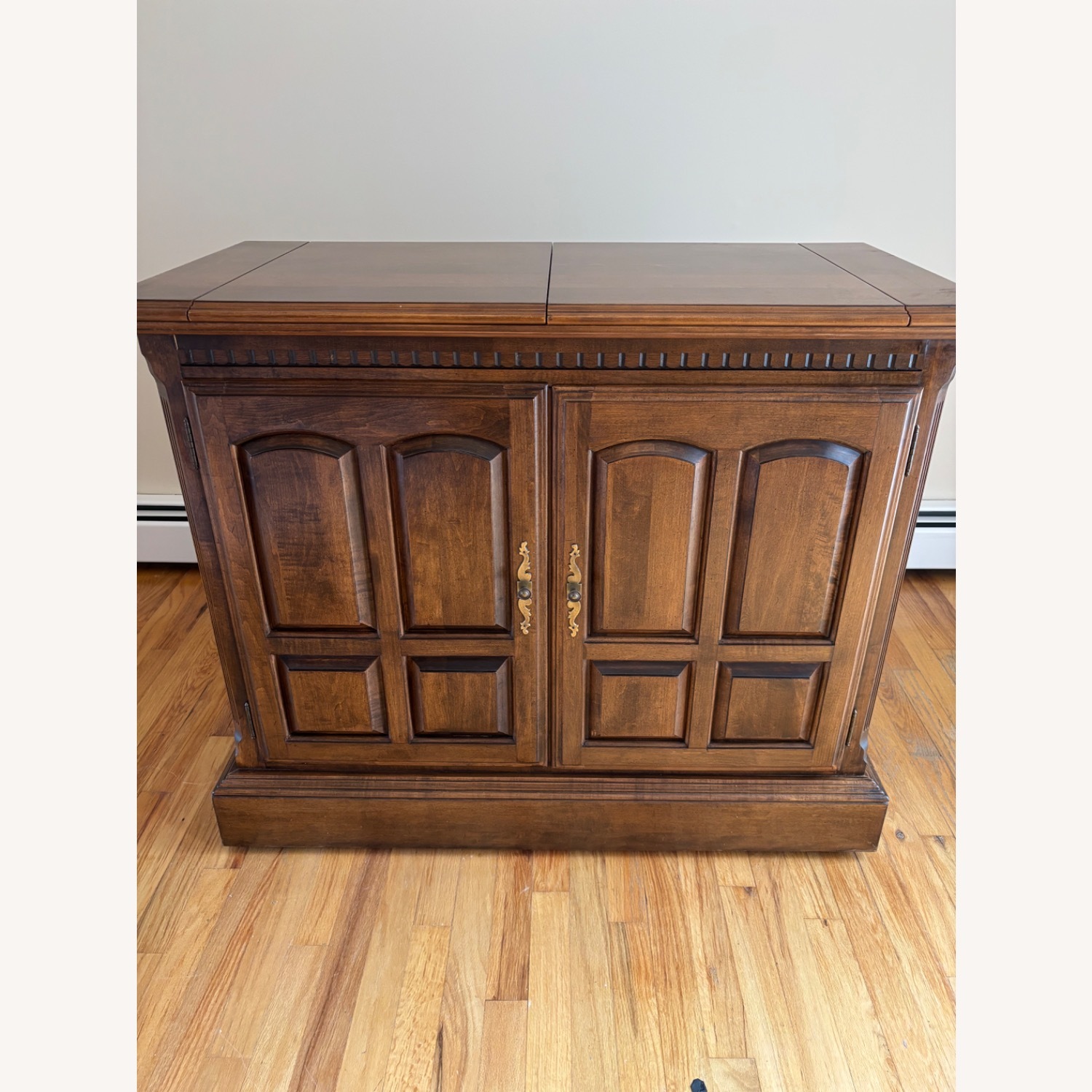 Ethan Allen Dark Brown Wood Sideboard - image-1