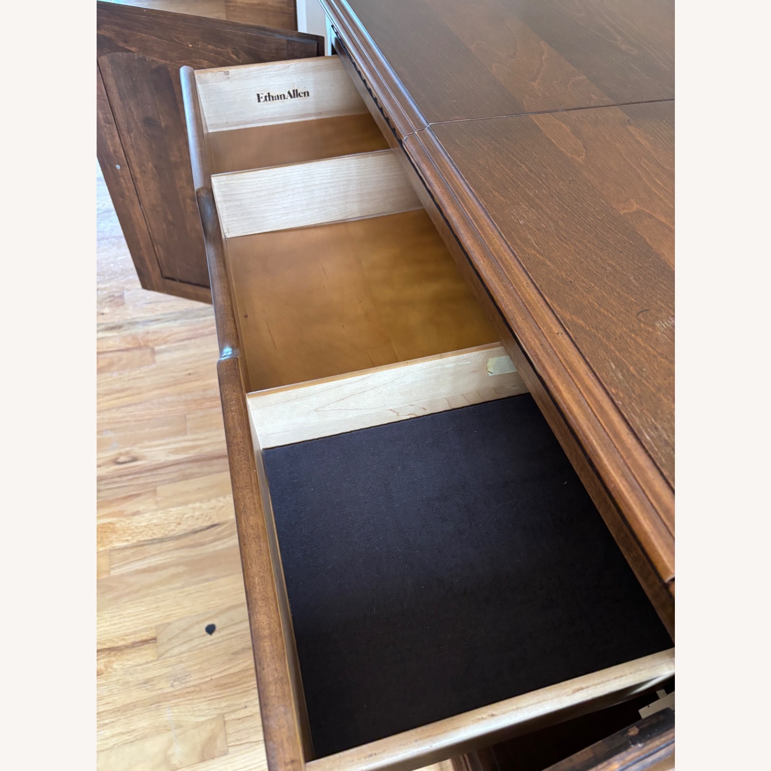 Ethan Allen Dark Brown Wood Sideboard - image-4