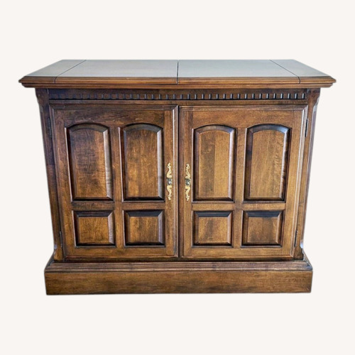Used Ethan Allen Dark Brown Wood Sideboard for sale on AptDeco