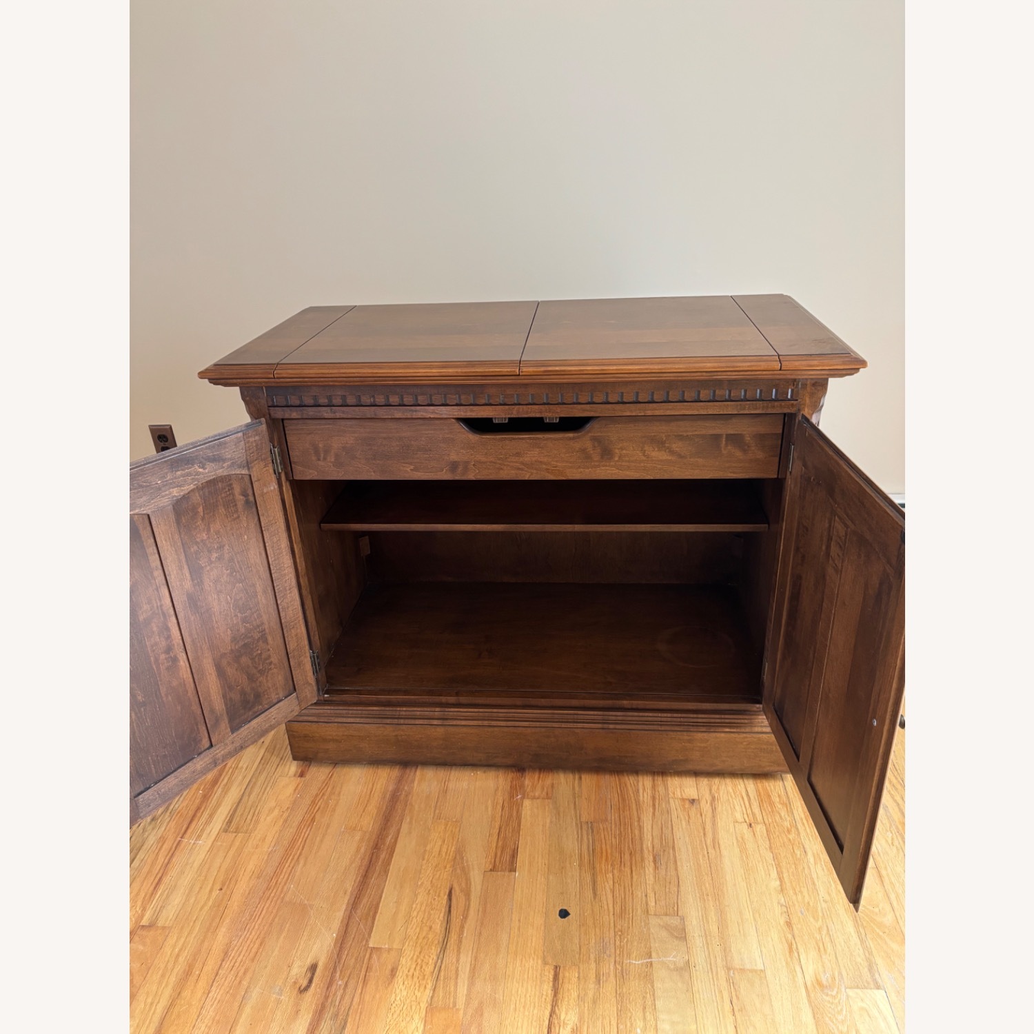 Ethan Allen Dark Brown Wood Sideboard - image-3