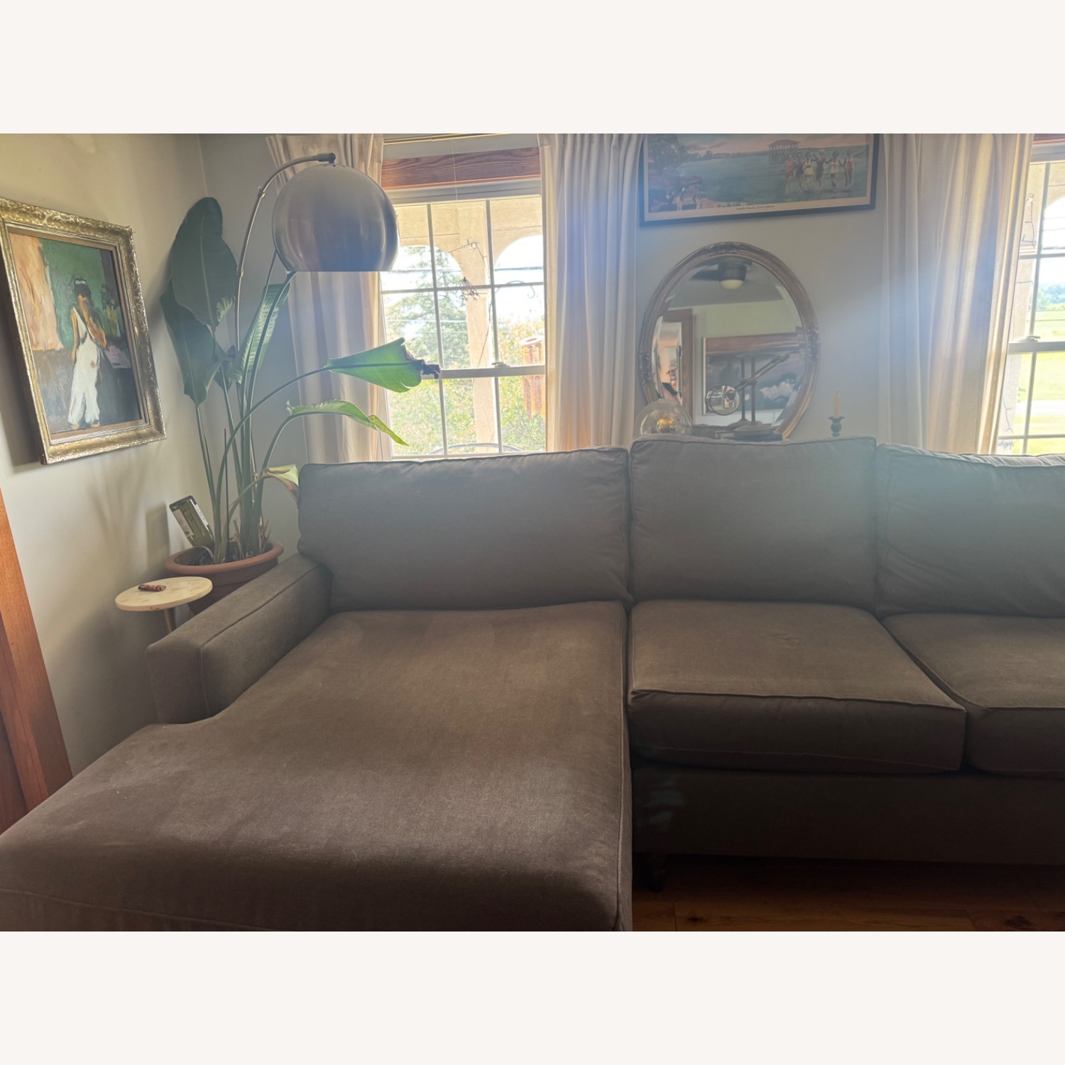 Pottery Barn Dark Gray 2 Piece Sectional - image-1