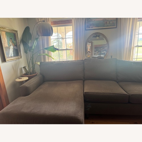 Used Pottery Barn Dark Gray 2 Piece Sectional for sale on AptDeco