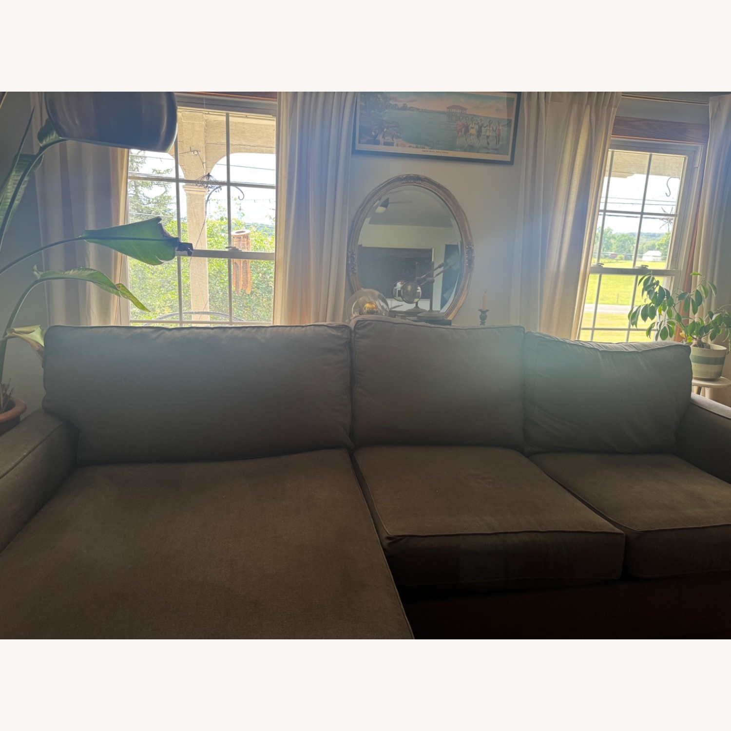 Pottery Barn Dark Gray 2 Piece Sectional - image-2